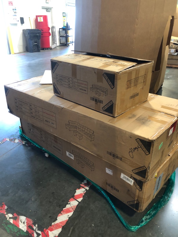 Photo 1 of ***03  BOXES***MAY NEED A TRUCK***Trygoal L Shaped Couch Sectional Couches with Chaise and Storage Ottoman, 3 Pieces Modular Convertible Sofa for Living Room Furniture Sets and Small Apartment, Black