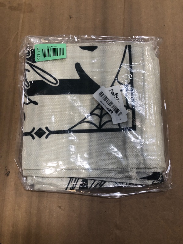 Photo 1 of ***** ONLY 2 **** Pandicorn Halloween Throw Pillow Covers 18x18 Set of 4 Skeleton Bats Black Cat Ghost Fall Halloween Decorations Indoor Outdoor Pillows Decorative Throw Pillows Cases for Home Living Room Porch Decor