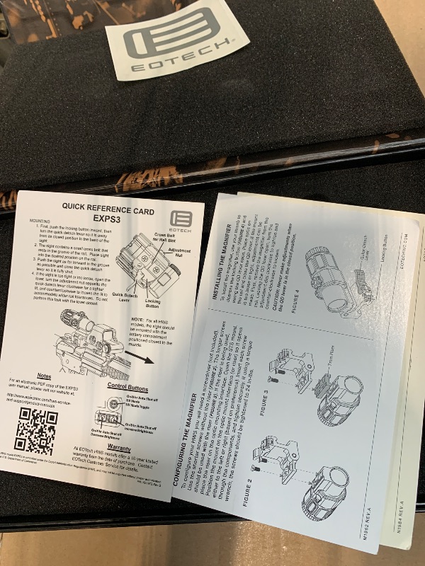 Photo 1 of **** MISSING SCREWS **** HHS V Holographic Hybrid Sight - EXPS3-4 with G45 Magnifier, 5 Power Magnifier with Quick Disconnect, Switch to Side (STS) Mount in Black