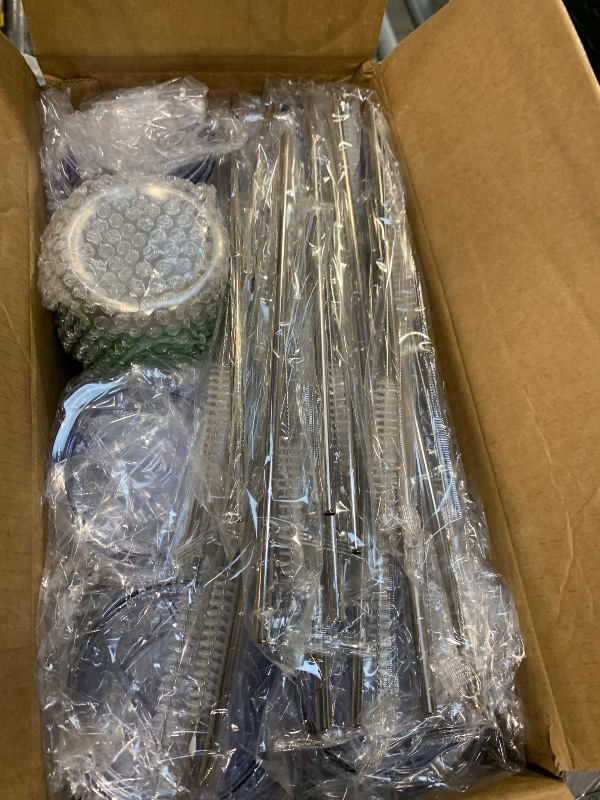 Photo 1 of *** MAY BE MISSING STRAWS *** YOUKE OLA 16 Pack Insulated Coffee Tumbler - 20oz Stainless Steel Double Wall Vacuum Travel Tumbler Cup with Lid and Straw for Cold & Hot Drinks (Mixed Colors)