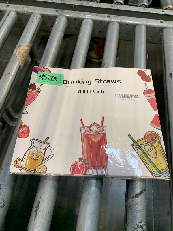 Photo 1 of [100 Pcs] Colorful Disposable Plastic Drinking Straws - 8.26" Long & 0.24" Diameter Cute Straws for Juice,Coffee,Milk,Cocktail, Ideal for Bachelorette Party, Birthday Party, Bridal Shower, Baby Shower