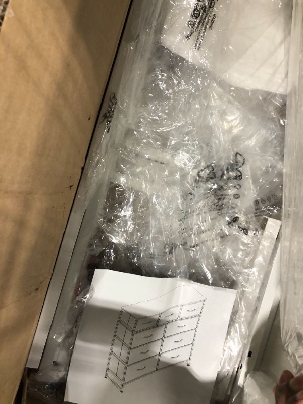 Photo 1 of *UNTESTED*
DUMOS Dresser for Bedroom, Storage Organizer with 9 Drawers, Chest of Drawers with Fabric Bins, Sturdy Metal Frame, Wood Tabletop for Guest Room, Closet, Entryway, Nursery