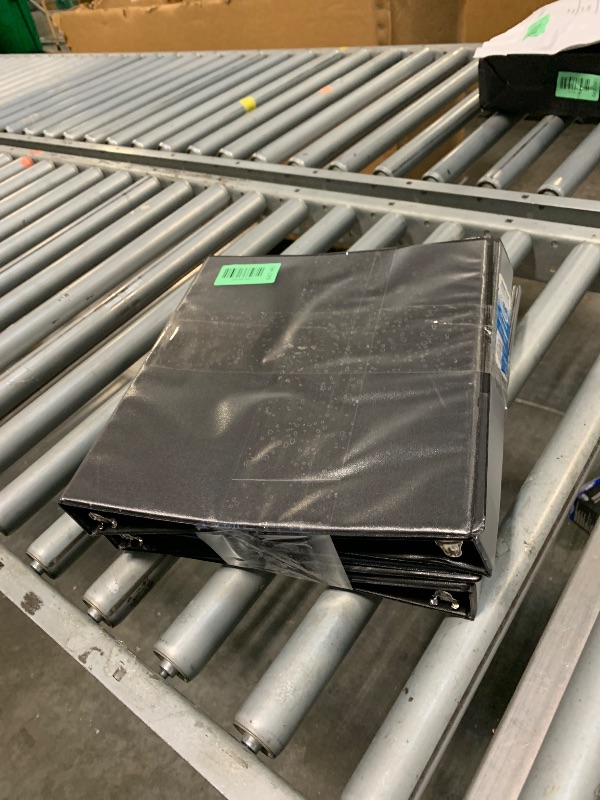 Photo 1 of *** 4PK BUNDLE *** Samsill 1 Inch Document Storage Binder, Made in USA, FSC 100% Recycled Chipboard, Round Ring, 3 Ring Binder, Black