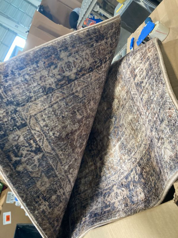 Photo 1 of **SIMILAR TO PHOTO** Loloi Amber Lewis Morgan Collection MOG-01 Sunset/Ink 2'-0" x 5'-0" 38" Thick Accent Rug feat. CloudPile, Neutral, Room Décor, Vintage Inspired, Livingroom, Bedroom, Dining Area