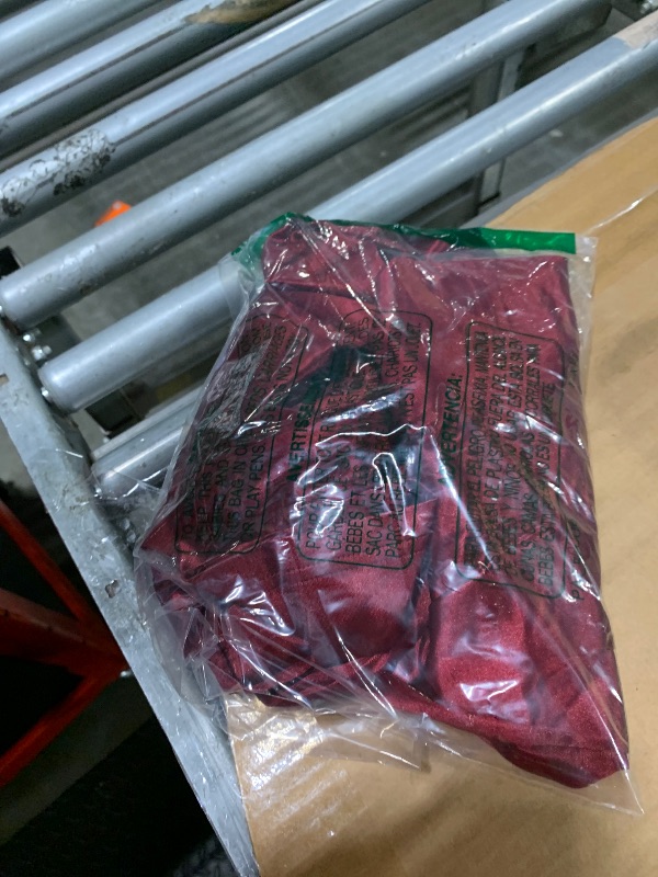 Photo 1 of *Minor damage*
AOMEI Women's Sleeveless Pleated High Waist Ruched Slit Slim Elegant Long Satin Dress (Wine,2XL)