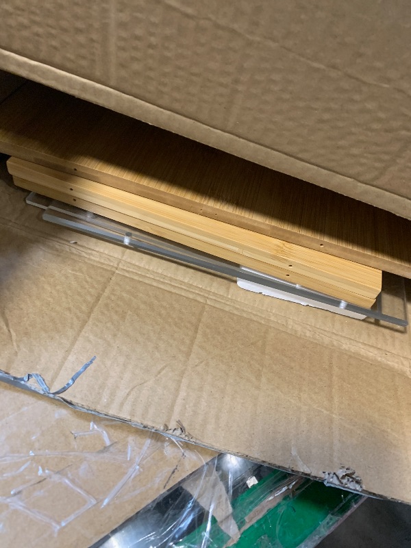 Photo 1 of *** 1 PACK / RETAIL PRICE $22.37 *** X-cosrack 2-Pack Vinyl Record Storage Box Crate, Visible Acrylic & Bamboo Vinyl Record Holder Crate with Handle, Cube CD Holder for LP Album Storage and Organizer, Easy to Assemble