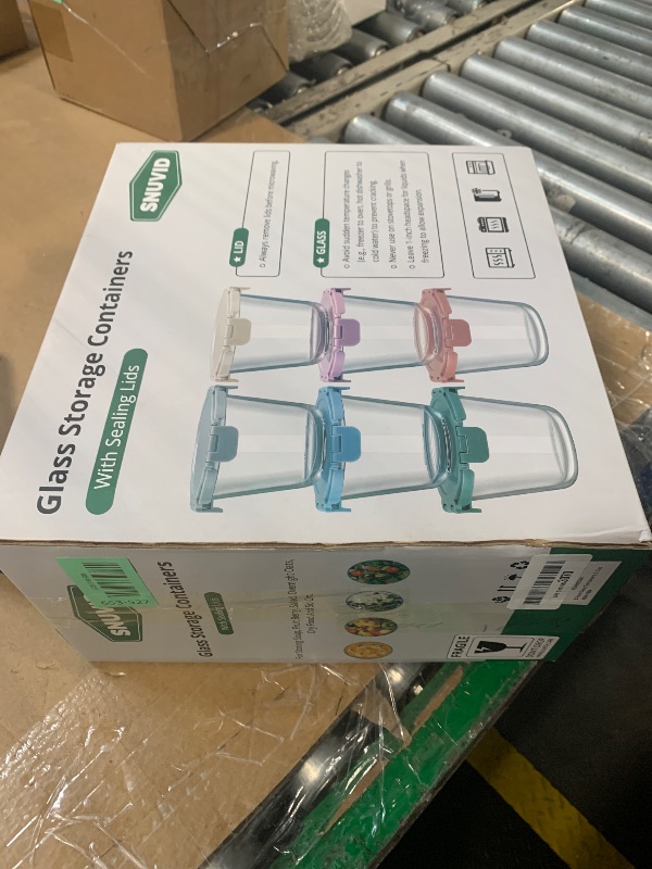 Photo 1 of [UPGRADED LID] 6 Sets 3 Cup Glass Meal Prep Containers with Lids, Food Storage Bowl Jars for Leftover Lunch Meal Oats Salad Soup Fruit Snack Yogurt - Microwave, Oven, Freezer Safe, BPA Free, Airtight