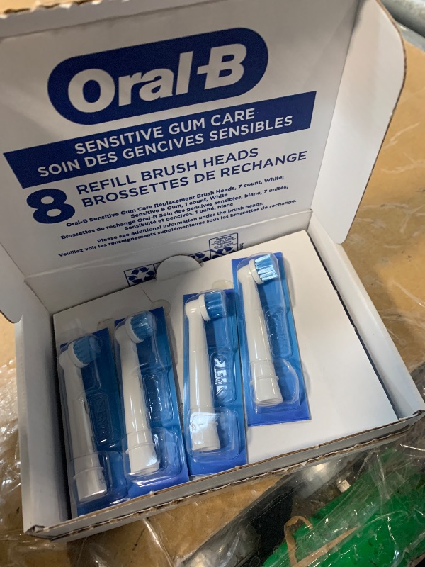 Photo 1 of **MISSING 3** Oral-B Sensitive Gum Care Electric Toothbrush Replacement Brush Heads, 8 Count