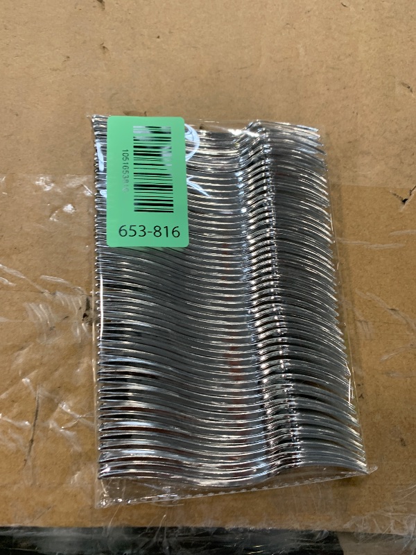 Photo 1 of **MISSING PARTS**Qeirudu 4 Inch Silver Plastic Mini Forks, 100 Pack Disposable Appetizer Forks Heavy Duty Tiny Forks for Party Small Desserts, Charcuterie, Samples, Cocktails and Strawberries