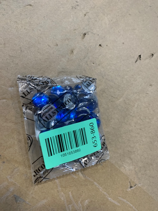 Photo 1 of 15mm Flat Back Round Acrylic Rhinestones Plastic Gems for Jewelry Making Costume Jewels Cosplay Embelishments - 40 Pieces (Blue Sapphire .PH)