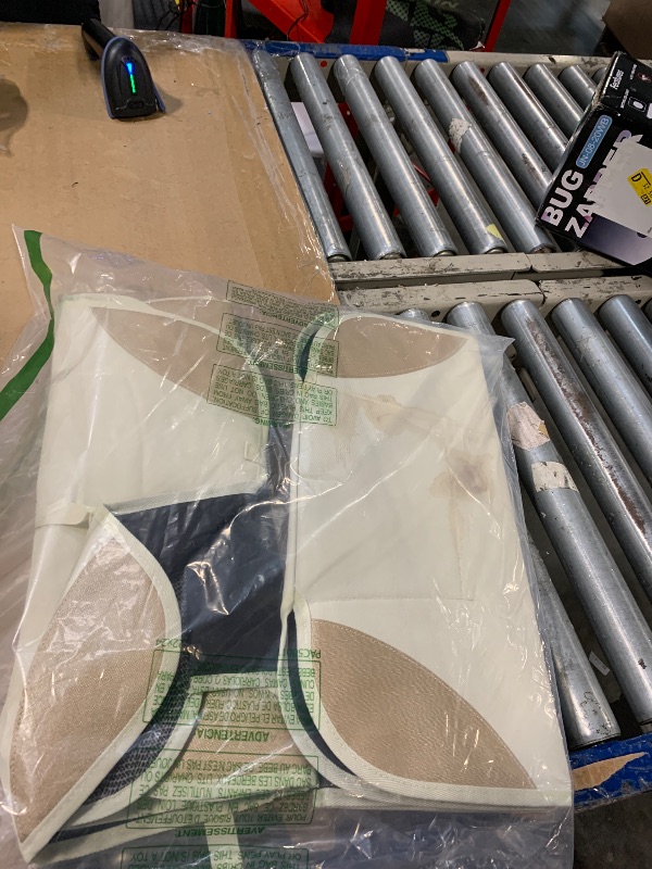 Photo 1 of **DIRTY**Sinvitron Car Seat Protector for Child Car Seat - Waterproof Non-Slip Leather Mat with 2 Mesh Pockets, Universal Seat Cover for Baby, Pets & Vehicles(2-Pack,Off-White)