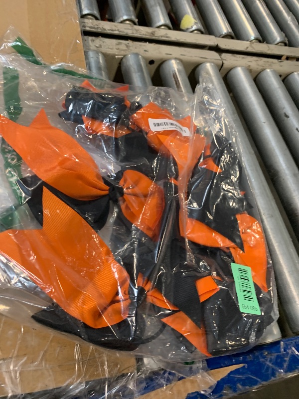 Photo 1 of **MISSWING PARTS**30PCS 8" Large Cheer Bows Orange Black Cheerleading Bows Girl Hair Bows with Ponytail Holder Bow Hair Ties for Cheerleaders SoftbalCompetition Sports