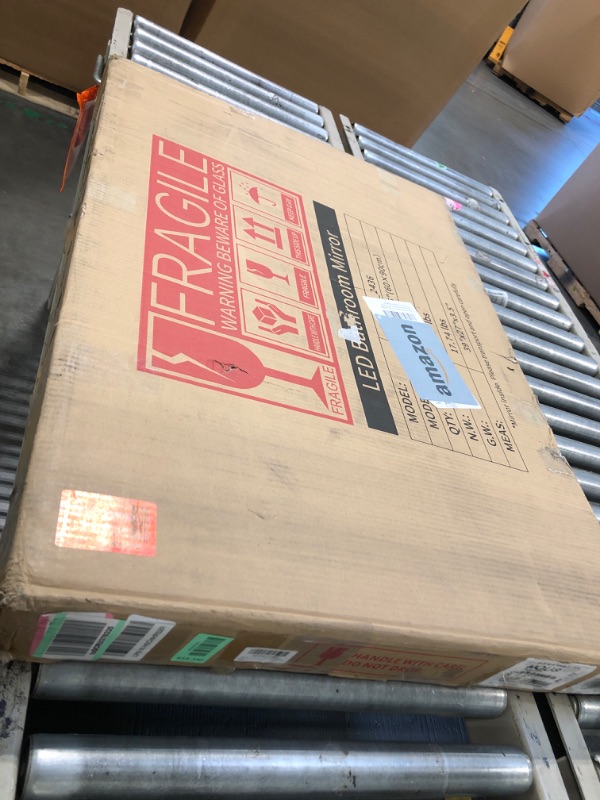 Photo 1 of **UNTESTED**
OUMUSU Arched LED Mirror for Bathtoom 24"x36", Brushed Nickel LED Bathroom Mirror with Lights-Fogless, Dimmable, Shatterproof, Touch Sensor, 3 Color Changing