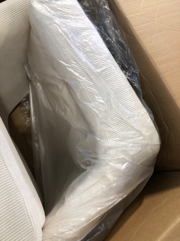 Photo 1 of **one piece**MALOL Modern Dining Chairs Set of 4, Upholstered Corduroy Dining Room Chairs with Wood Legs, Mid-Back Padded Kitchen Side Chairs for Dining Room, Beige