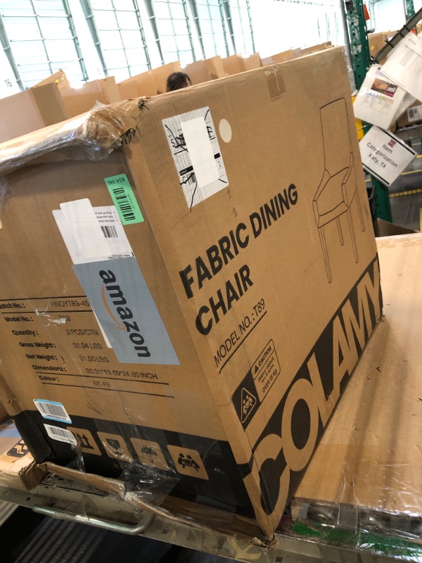 Photo 1 of **one piece**MALOL Modern Dining Chairs Set of 4, Upholstered Corduroy Dining Room Chairs with Wood Legs, Mid-Back Padded Kitchen Side Chairs for Dining Room, Beige