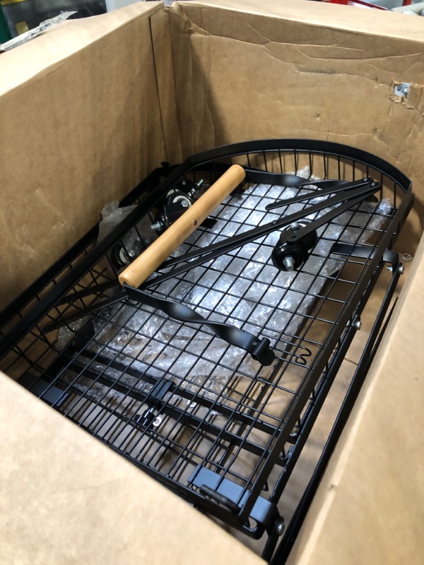 Photo 1 of ***UNTESTED***
QAVODB 2-Tier Collapsible Utility Cart with Wheels, 110lbs Foldable Grocery Shopping Cart on Wheels,Heavy Duty Multi Function Folding Utility Cart for Camping, Kitchen, Bathroom, Office