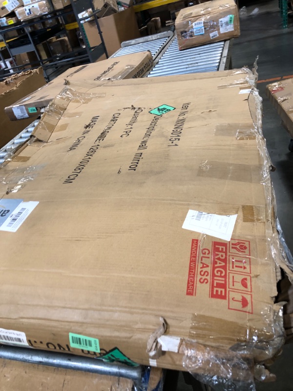 Photo 1 of **SMALL DAMAGE**Metro Beaded Wooden Frame Bathroom Mirror 24"x36" Large Framed Deco Wall Mirror with Angled Beveled Frame for Living Room Entryways, Washrooms (#RFM2436S)