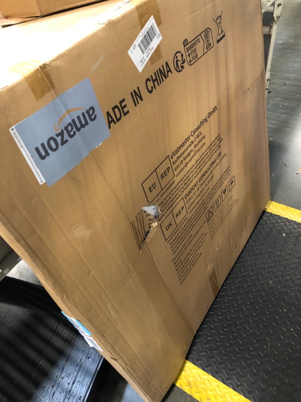 Photo 1 of **BROKEN**LEIKE 40 Inch Extra Large Modern Wall Clock, Oversize Rustic Round Nearly Silent Battery Operated, Black Metal Roman Numerals Wall Clocks for Living Room, Bedroom, Entrance Home Decor