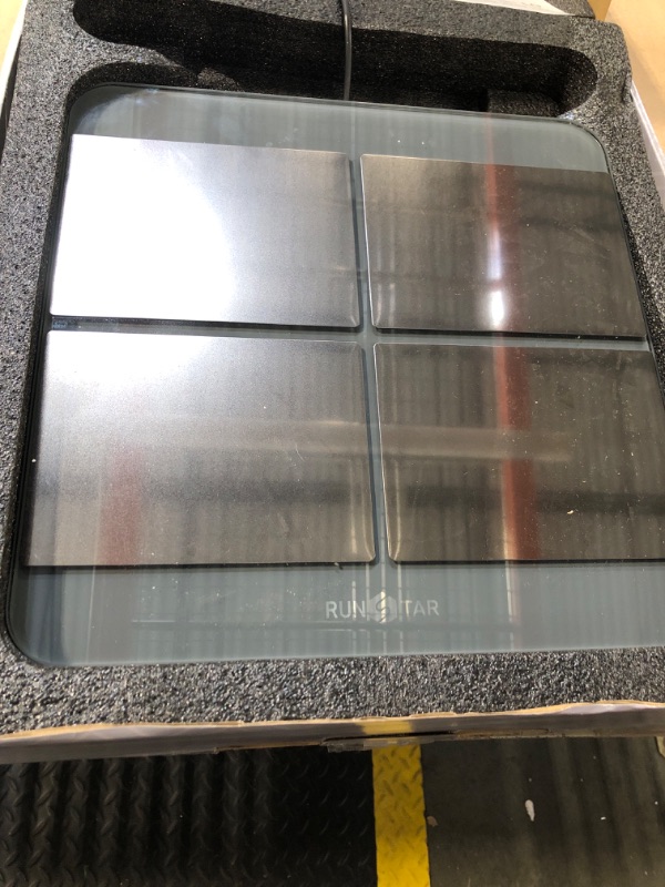 Photo 1 of **MISSING PARTS**Runstar Scale for Body Weight and Fat Percentage, 8-Electrodes Precision Digital Smart Scale for BMI 28 Body Composition Measurement, Silver Bathroom Smart Scales with Large Display