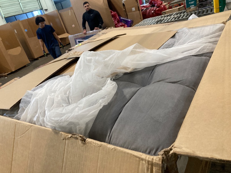 Photo 1 of **MISSING PARTS**Sofa Bed, Modern Velvet Loveseat Futon with Pull-Out Couch, Dark Grey