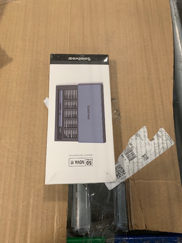 Photo 1 of *** DIFFERENT SCREWDRIVER / MISSING PCS ***
Mini Electric Screwdriver Set, Small Electric Precision Screwdriver with 5 Torque Levels, Max 0.75N.m, 500mAh Battery, 50-in-1 Cordless Power Screwdriver Kit for Laptop, Phone & Electronics Repair