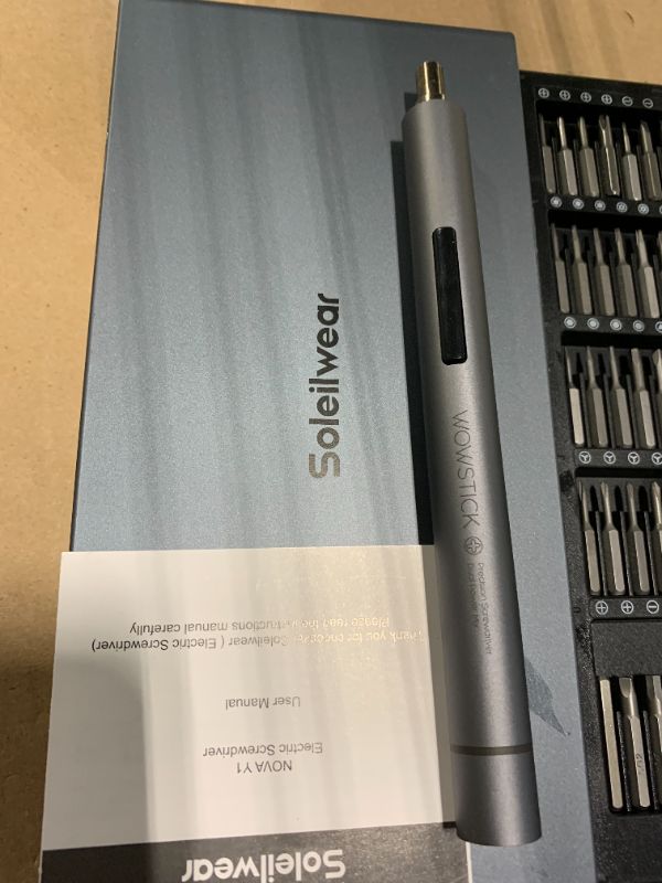 Photo 1 of *** DIFFERENT SCREWDRIVER / MISSING PCS ***
Mini Electric Screwdriver Set, Small Electric Precision Screwdriver with 5 Torque Levels, Max 0.75N.m, 500mAh Battery, 50-in-1 Cordless Power Screwdriver Kit for Laptop, Phone & Electronics Repair