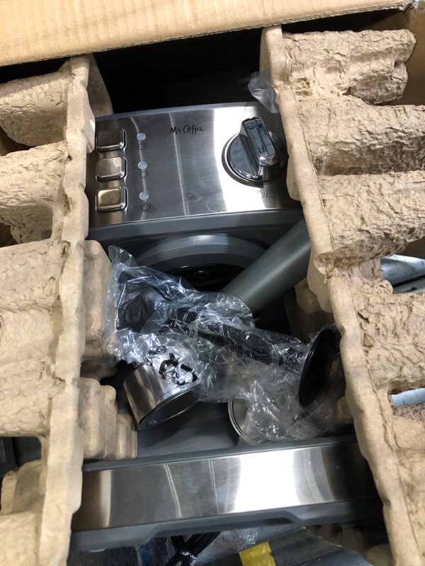 Photo 1 of ** used** untested ** Mr. Coffee Compact Espresso Maker, Espresso Machine With Steam Wand, 15-Bar Pump Automatic Espresso Machine........