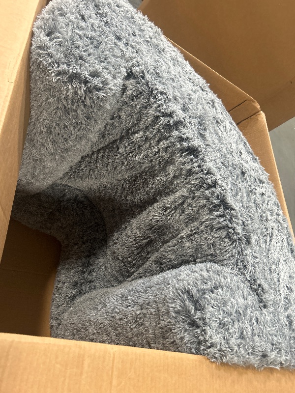 Photo 1 of *****IT HAS STAINS******** EHEYCIGA Foldable Human Dog Bed, 72"x44"x11" Orthopedic Memory Foam Human Sized Dog Bed, Waterproof Pet Bed for People, Faux Fur Pet Couch for Adult with Non-Slip Bottom, Grey