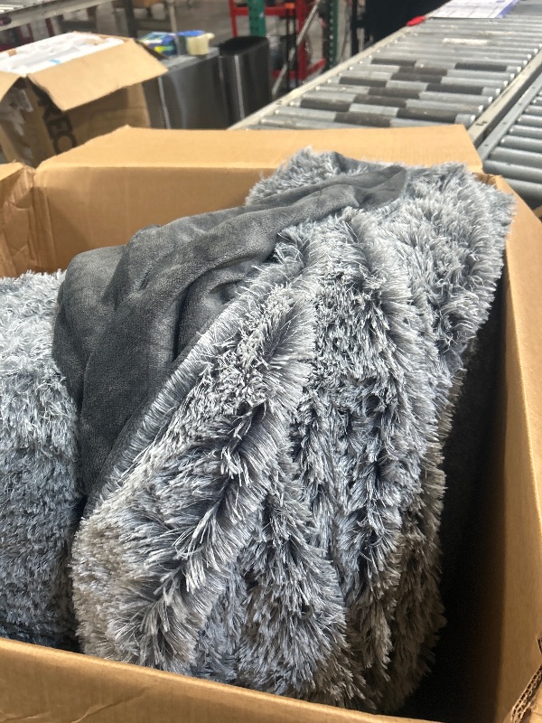 Photo 1 of *****IT HAS STAINS******** EHEYCIGA Foldable Human Dog Bed, 72"x44"x11" Orthopedic Memory Foam Human Sized Dog Bed, Waterproof Pet Bed for People, Faux Fur Pet Couch for Adult with Non-Slip Bottom, Grey