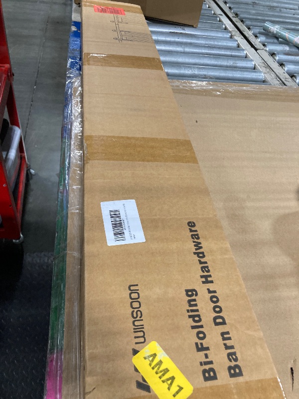 Photo 1 of *Missing Parts*
WINSOON Bifold Door Hardware 79 inch: Bi fold Heavy Duty Bifold Barn Door Hardware Kit - 79" Sliding Track for Max Four 19" Barn Door Panels 75" Openging - Quiet Wheels, Doors Not Included