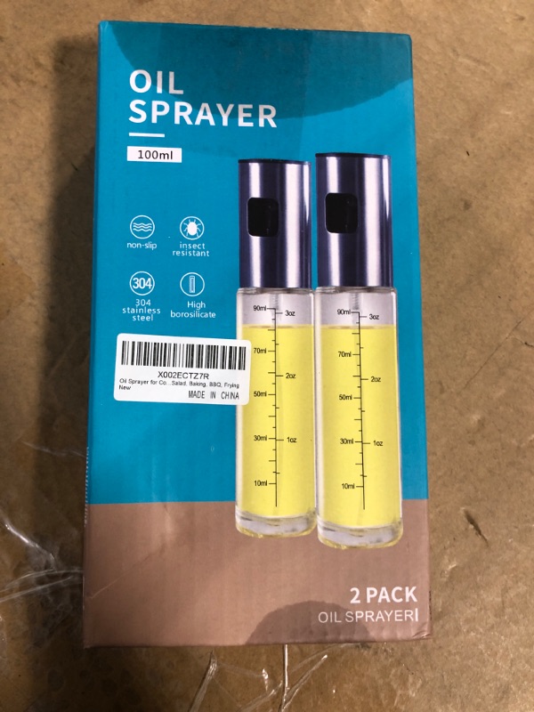 Photo 1 of ***single bottle*** NORBASE Oil Sprayer for Cooking, 2 Pack Upgraded Olive Oil Spray Bottle Mister Refillable with Scale Air Fryer Accessories for Kitchen, Salad, Baking, BBQ, Frying