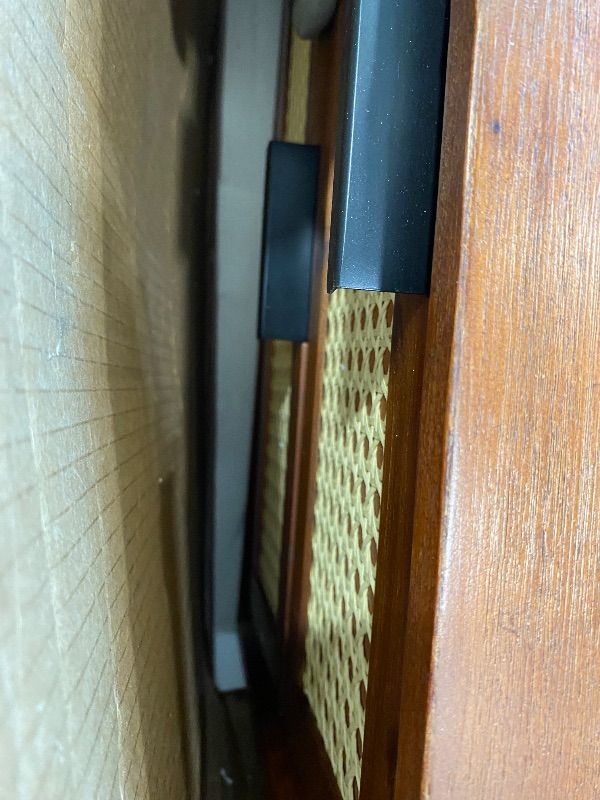 Photo 1 of ***MINOR DAMAGE*** ***READ CLERK NOTES*** Bme Jasper Deluxe Solid Wood Rattan Nightstand Fully Assembled-Mid Century Modern Side Table with 2 Drawers-Multipurpose use for Living Room, Bedroom-Dark Chocolate