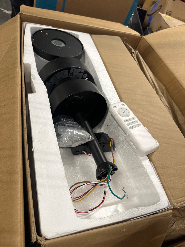 Photo 1 of *Untested*
JOYEYE 52" Ceiling Fan with Lights and Remote, Downrod Mount, Brushless DC Motor, Reversible, 3 Solid Wood Blades, 6-Speed, Quiet, Stepless Dimming, Indoor/Outdoor for Bedroom Living Room