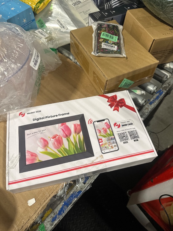 Photo 3 of Frameo 10.1 Inch WiFi Digital Picture Frame, Smart Cloud Electronic Photo Frame with HD IPS Touch Screen Slideshow 32GB Memory Auto-Rotate Wall Mount, Share Photos/Videos from Phone by Frameo App