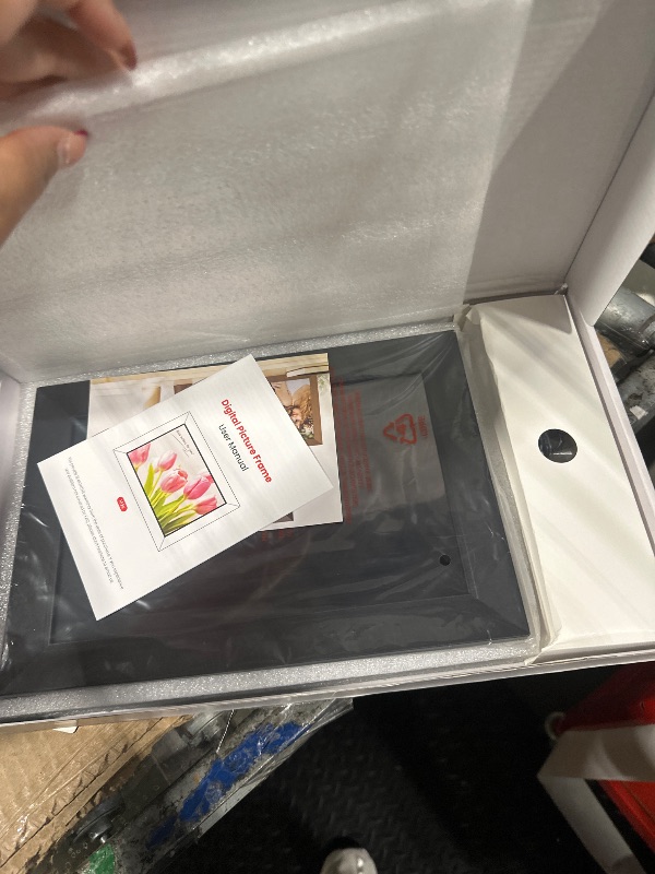 Photo 2 of Frameo 10.1 Inch WiFi Digital Picture Frame, Smart Cloud Electronic Photo Frame with HD IPS Touch Screen Slideshow 32GB Memory Auto-Rotate Wall Mount, Share Photos/Videos from Phone by Frameo App