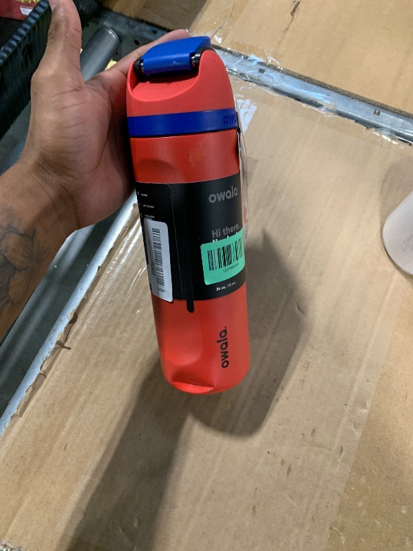 Photo 1 of **small dent at bottom**Owala Marvel FreeSip Insulated Stainless Steel Water Bottle with Straw for Sports and Travel, BPA-Free Sports Water Bottle, 24 oz, Spiderman