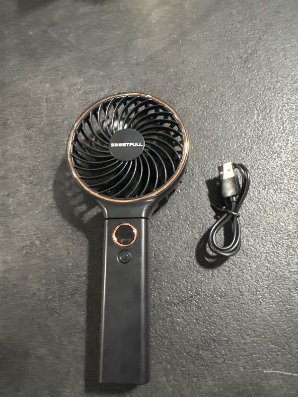 Photo 1 of **UNTESTED**
SWEETFULL Handheld Portable Fan, 5000mAh Rechargeable Battery, 6 Speed Wind, LED Digital Display, Foldable Electric Personal Mini Travel Fan with Backup Power, Summer Essentials Gifts for Women Girl