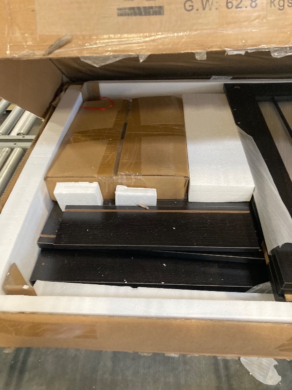 Photo 1 of **ASSEMBLY INSTRUCTIONS INCLUDED** 71" Large Dog Crate for 2 Dogs, Double Dog Cage Furniture with 3 Drawers for Ample Storage Space, Furniture Style Indoor Dog Crate & TV Stand, for Large Medium Dogs, Walnut