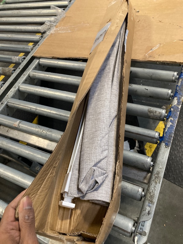 Photo 1 of **MINOR DAMAGE**
LazBlinds No Tools No Drill Cordless Roman Shades for Windows, Blackout Thermal Insulated UV Blocking Window Blinds, Room Darkening Fabric Blinds for Indoor Windows, 30'' W x 48'' H, Grey