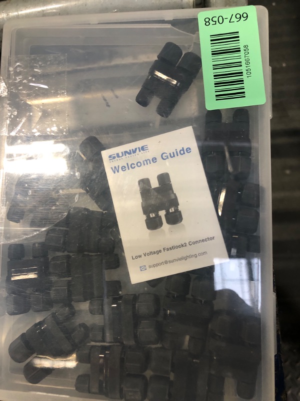 Photo 1 of ****MISSING PART****

SUNVIE Fastlock2 Low Voltage Wire Connector Landscape Lighting Connectors 12-18 Gauge Waterproof Low Voltage Connectors Outdoor Landscape Wire Connector for Garden Yard Path Lights, 24 Pack