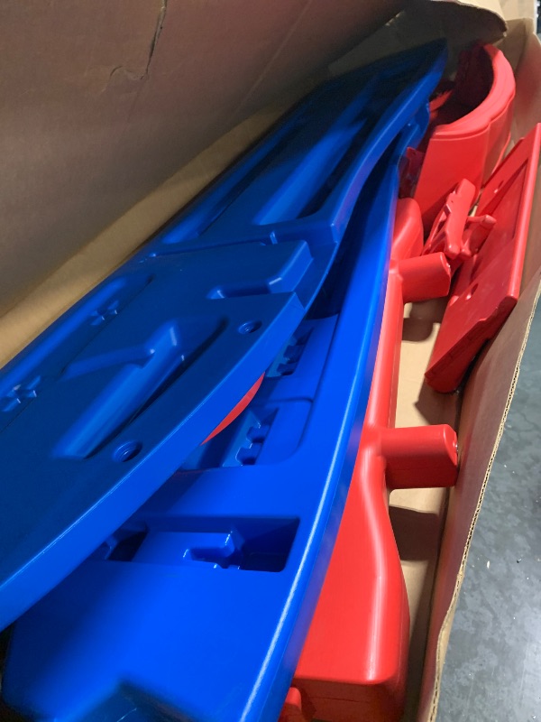 Photo 1 of ****MISSING SPIDEY STICKERS***** Delta Children - Spidey and His Amazing Friends Web Crawler Race Car Twin Bed, Blue/Red