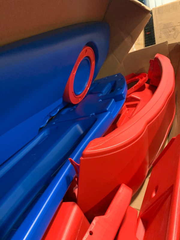 Photo 1 of ****MISSING SPIDEY STICKERS***** Delta Children - Spidey and His Amazing Friends Web Crawler Race Car Twin Bed, Blue/Red