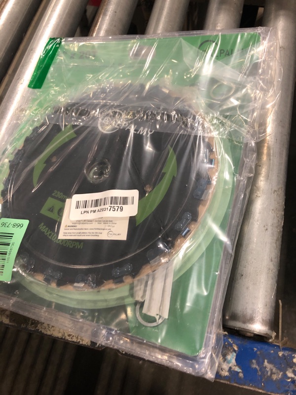 Photo 1 of (2-Set) 7" x 20T Chainsaw Tooth Brush Blades – 2 Blades, 3 Assorted Round Files (5/32’’, 3/16'', 11/64'') and 4 Washers | for Cutter, Trimmer, Weed Eater | Made from Carbon Steel, Cuts Like Butter