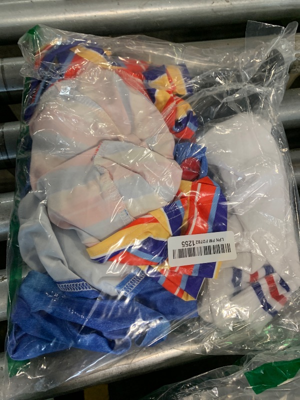 Photo 1 of ?5 Sizes?Halloween Chucky Costume for Women Wanna Play Bolero Top Overall Bodysuit Knee-high Socks Scar Tattoos Prop Knife - M Size