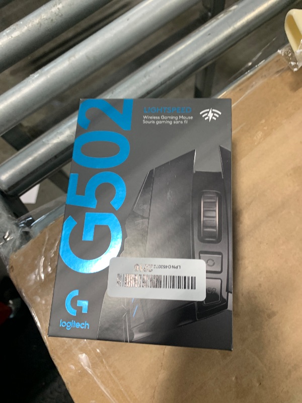 Photo 1 of **MISSING DONGLE TO BE WIRELESS** Logitech G502 Lightspeed Wireless Gaming Mouse with Hero 25K Sensor, PowerPlay Compatible, Tunable Weights and Lightsync RGB - Black