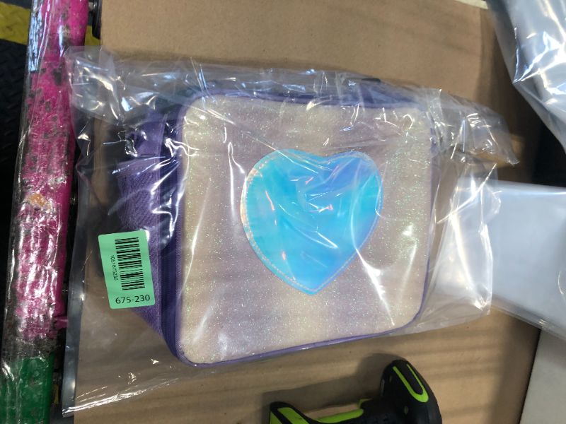 Photo 1 of ***VERY USED*** Samhe Lunch Box for Kids Girls, Insulated Rainbow Tote Bag Leakproof Thermal Cooler Reusable Lunch Bag for School Office Outdoor (Purple with Strap)