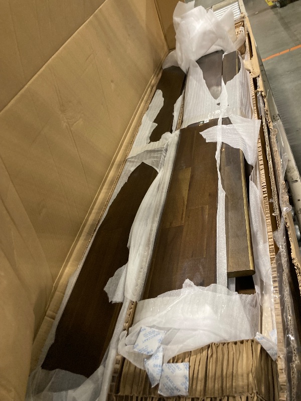 Photo 1 of ***POSSIBLY MISSING MANUAL WITH INSTRUCTIONS****Acacia Aurora Queen Bed Frame with Headboard Solid Wood Platform Bed, Queen Size Bed Frame, Contemporary Signature Wood Bed Compatible with All Mattress Types Non-Slip Noise-Free, Easy Assembly, Mocha