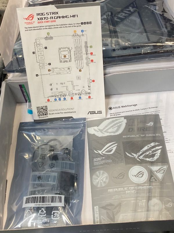 Photo 1 of ***FACTORY SEALED***ASUS ROG Strix X870-A Gaming WiFi AMD AM5 X870 ATX Motherboard 16+2+2 Power Stages, Dynamic OC Switcher, Core Flex, DDR5 AEMP, WiFi 7, 4X M.2, PCIe® 5.0, Q-Release Slim, USB4®, AI OCing & Networking