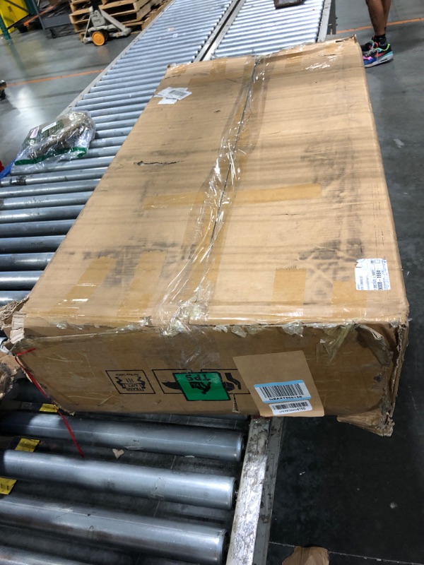 Photo 1 of ***FACTORY SEALED***Tribesigns 55" L-Shape Computer Desk with Hutch and Wireless Charging, Office Desk Study Table Writing Desk Workstation with 5 Shelves and Movable CPU Stand for Home Office (Brown)