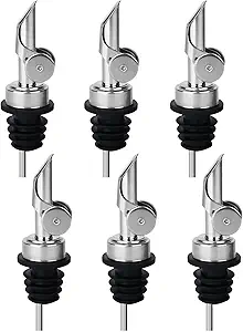 Photo 1 of ****PARTIAL SET*****
6PCS Liquor Bottle Pourers, Auto Flip Olive Oil Dispenser Spout, Weighted Stainless Steel Alcohol Pourer Spouts, Olive Oil Spout Suitable for About 3/4" Bottle Mouth